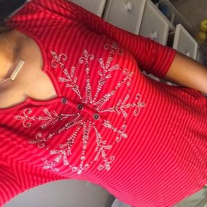 Red Snowflake Shirt